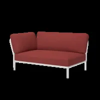 houe canapé lounge level muted white - accoudoir gauche - sunbrella heritage scarlet