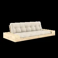karup design base canapé-lit avec boxes latéraux - 914 linen - karup101clearlacquered
