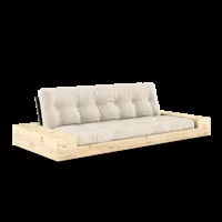 karup design base canapé-lit avec boxes latéraux - 914 linen - karup102blacklacquered