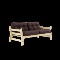 karup design step sofa - 715 brown - karup101clearlacquered