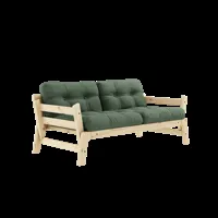 karup design step sofa - 756 olive green - karup101clearlacquered