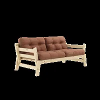 karup design step sofa - 759 clay brown - karup101clearlacquered