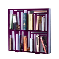 bibliothèque en plexiglas violet bookshape petite par lettera g - edition limitée