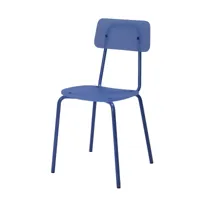 chaise empilable bleue en métal moodern par lettera g