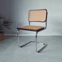 chaise cesca moderne du milieu siècle/marcel breuer b32 italien noir osier chaise de salle à manger bauhaus cantilever
