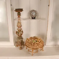 français couronne de mariage nuptiale console en bois doré support 19ème siècle