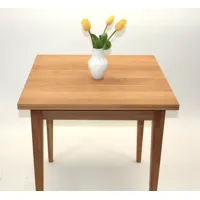 table de cuisine carrée en bois chêne 80 cm table à manger massif vintage rekord + bureau
