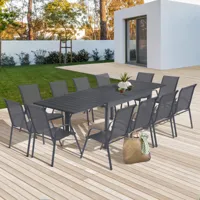 table de jardin extensible 12 places avec chaises