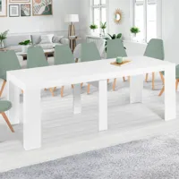 table console extensible blanche 14 personnes 300 cm