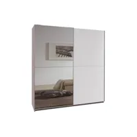 dressing portes coulissantes clapton 179 cm blanc / miroir