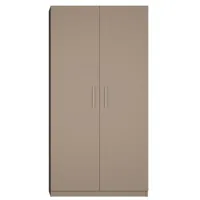 armoire de rangement 2 portes lingère largeur 100 cm coloris taupe mat