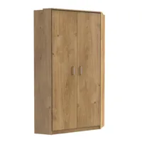 armoire d'angle laval décor chêne poutre 2 portes