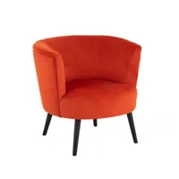 fauteuil dulzura textile / bois antique orange