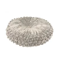 coussin iva rond polyester argent