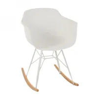 chaise à bascule rocky blanche