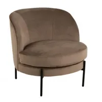chaise lounge dulzura textile/bois marron