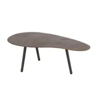 table de salon miste en aluminium marron / small