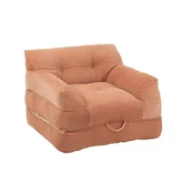 fauteuil convertible charlene rose coton / mousse
