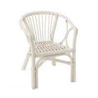chaise enfant  filou bambou / rotin blanc