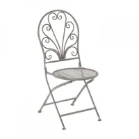 chaise jardin pliable ravi en métal gris