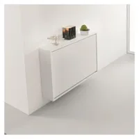 table/bureau mural pliante bureau support acier structure stratifié écologique blanc