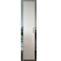 colonne armoire 1 porte gauche arlitec teddy largeur 45 cm blanc mat alpin