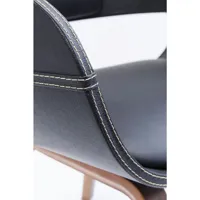 chaise avec accoudoirs costa noyer kare design