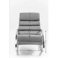 fauteuil à bascule manhattan blanc simili kare design