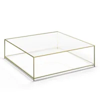 table basse carrée verre trempé sybil