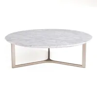 table basse marbre blanc cristeal
