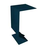 moroso - table d'appoint mark en métal, acier verni couleur bleu 27 x 21 51 cm designer marc a. thorpe made in design
