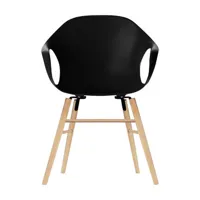 kristalia - fauteuil elephant en bois, polyuréthane laqué couleur noir 60 x 64 85 cm designer neuland made in design