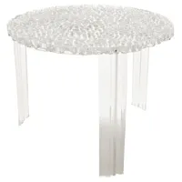 kartell - table basse t-table en plastique, pmma couleur transparent 60 x 44 cm designer patricia urquiola made in design
