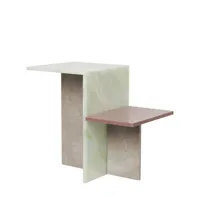 ferm living - table d'appoint distinct en pierre, pierre acrylique couleur multicolore 59.5 x 35 50 cm designer trine andersen made in design