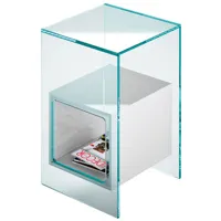 fiam - table d'appoint magique en verre couleur transparent 89.63 x 56 cm designer studio klass made in design