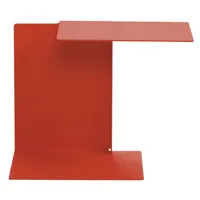classicon - table d'appoint diana en métal, acier inoxydable verni couleur rouge 53 x 25 42 cm designer konstantin grcic made in design
