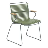 houe - fauteuil click en plastique, bambou couleur vert 55 x 84.9 82 cm designer henrik  pedersen made in design