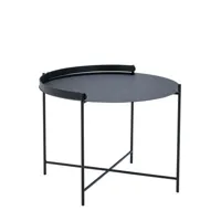 houe - table basse edge en métal, métal thermolaqué couleur noir 64.15 x 46 cm designer roee magdassi made in design