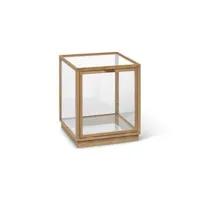 ferm living - meuble vitrine miru en bois, chêne couleur bois naturel 40 x 60 42 cm designer trine andersen made in design