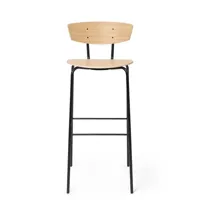 ferm living - chaise de bar herman en bois, contreplaqué chêne fsc couleur bois naturel 40.5 x 69.27 96 cm made in design