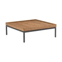 houe - table basse level en bois, aluminium thermo-laqué couleur bois naturel 79.58 x 30 cm designer henrik  pedersen made in design