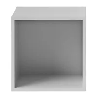 muuto - etagère stacked 2.0 en bois, mdf peint couleur gris 43.6 x 54.04 cm designer julien de smedt made in design