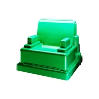 memphis milano - fauteuil meuble en plastique, fibre de verre couleur vert 101 x 105 90 cm designer marco zanini made in design