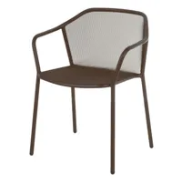 emu - fauteuil bridge darwin en métal, acier verni couleur métal 78.62 x 60 77 cm designer lucidipevere studio made in design
