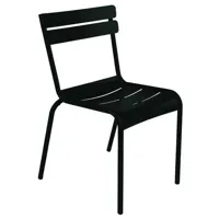 fermob - chaise enfant kids en métal, aluminium laqué couleur noir 34.5 x 33.5 55.5 cm designer frédéric sofia made in design