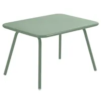 fermob - table enfant kids en métal, acier laqué couleur vert 75.5 x 55.5 47 cm designer frédéric sofia made in design