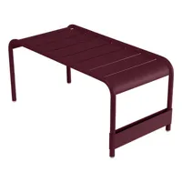 fermob - table basse luxembourg en métal, aluminium laqué couleur violet 86 x 64.15 40 cm designer frédéric sofia made in design