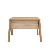 ethnicraft - table de chevet air en bois, chêne massif couleur bois naturel 56 x 53.83 37 cm designer alain van havre made in design