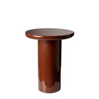 pols potten - table d'appoint mob marron 53.13 x 50 cm plastique, pierre