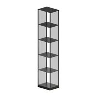 zeus - etagère tristano en métal, acier couleur noir 77.64 x 190 cm designer maurizio peregalli made in design